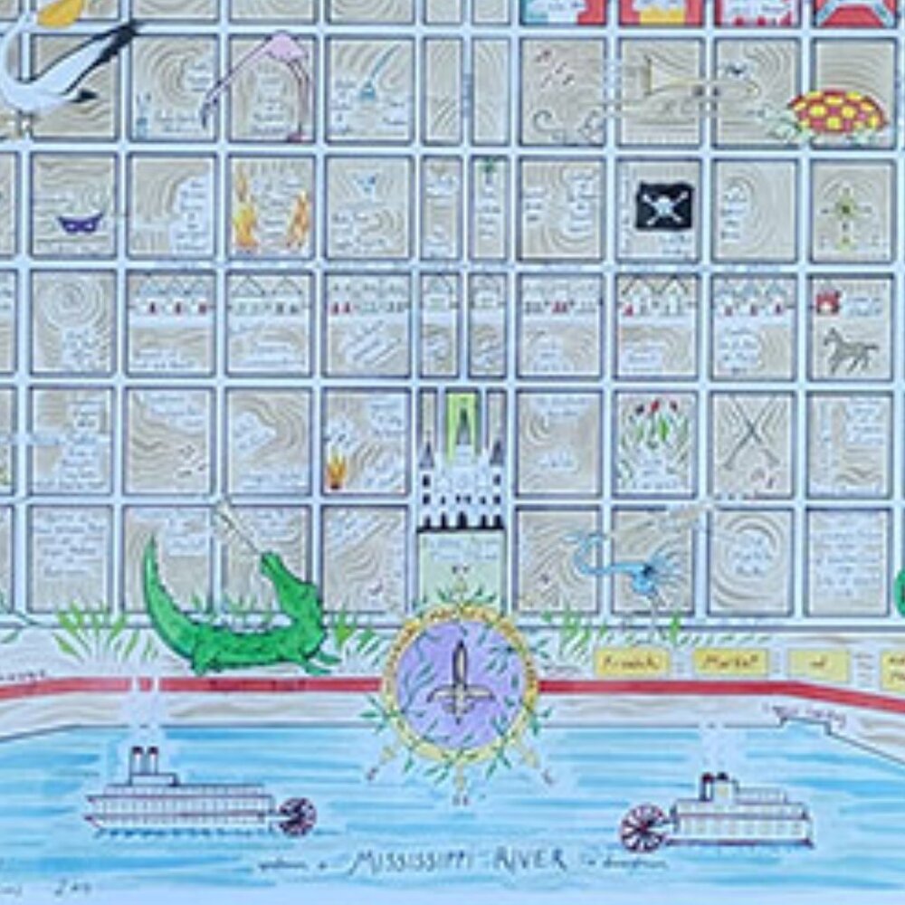 Artist Alex Beard: New Orleans, LA Historical Map